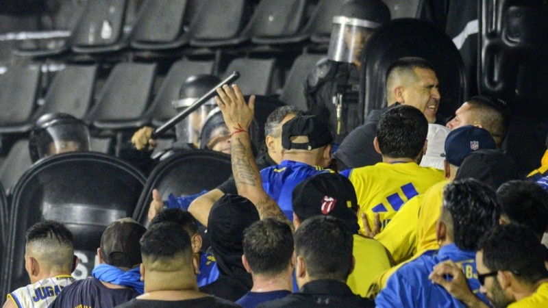 Juan Roman Riquelme. Incidentes en el Entretiempo. Boca Juniors vs Gimnasia y Esgrima de La Plata. Semifinal Copa Argentina 23/10/2024 Fotobaires